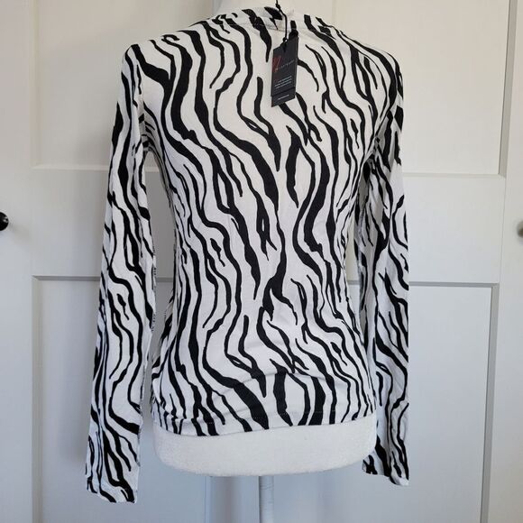 n:PHILANTHROPY zebra print long sleeve top - Picture 3 of 10
